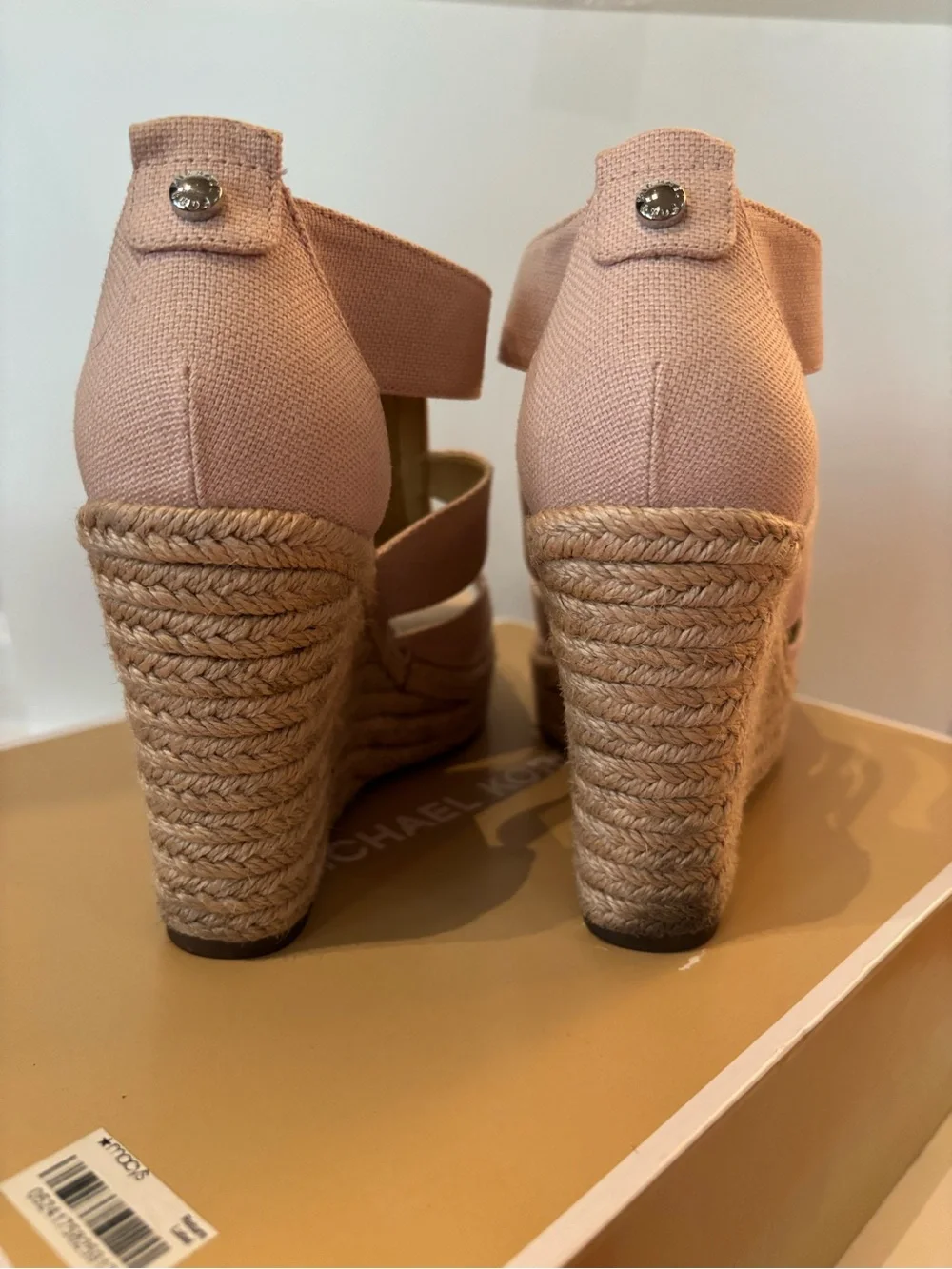 MICHAEL Michael Kors Blush Pink Strappy Wedge Sandals